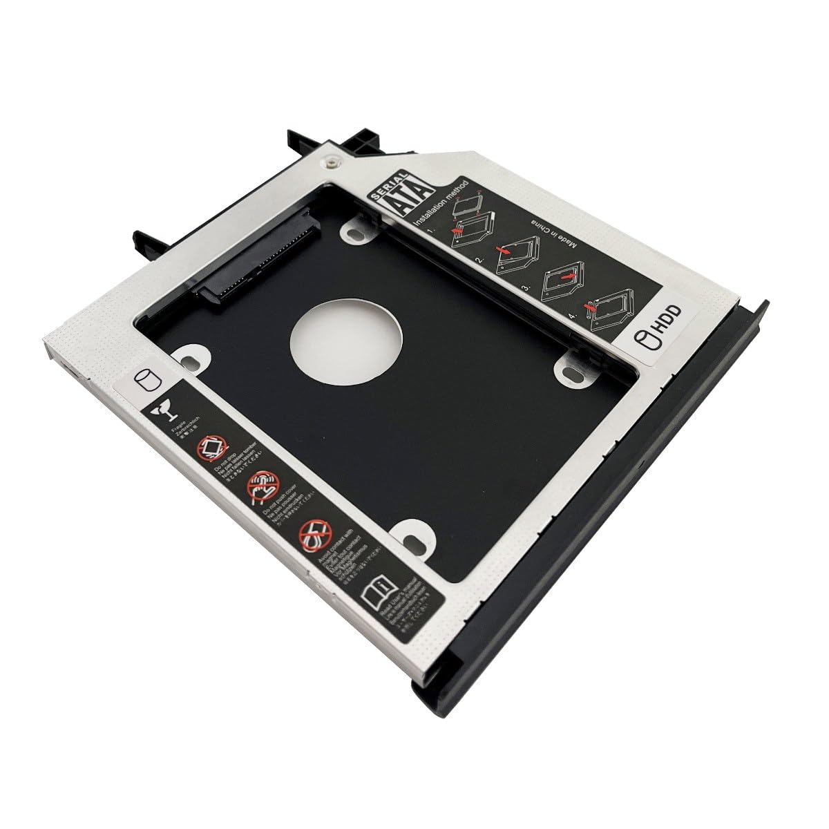 2nd HDD SSD Hard Drive Optical Caddy Frame Tray for Lenovo IdeaPad Y400 Y400N Y410N Y410P Y430P with Bezel Front Panel Faceplate Metal Bracket Holder
