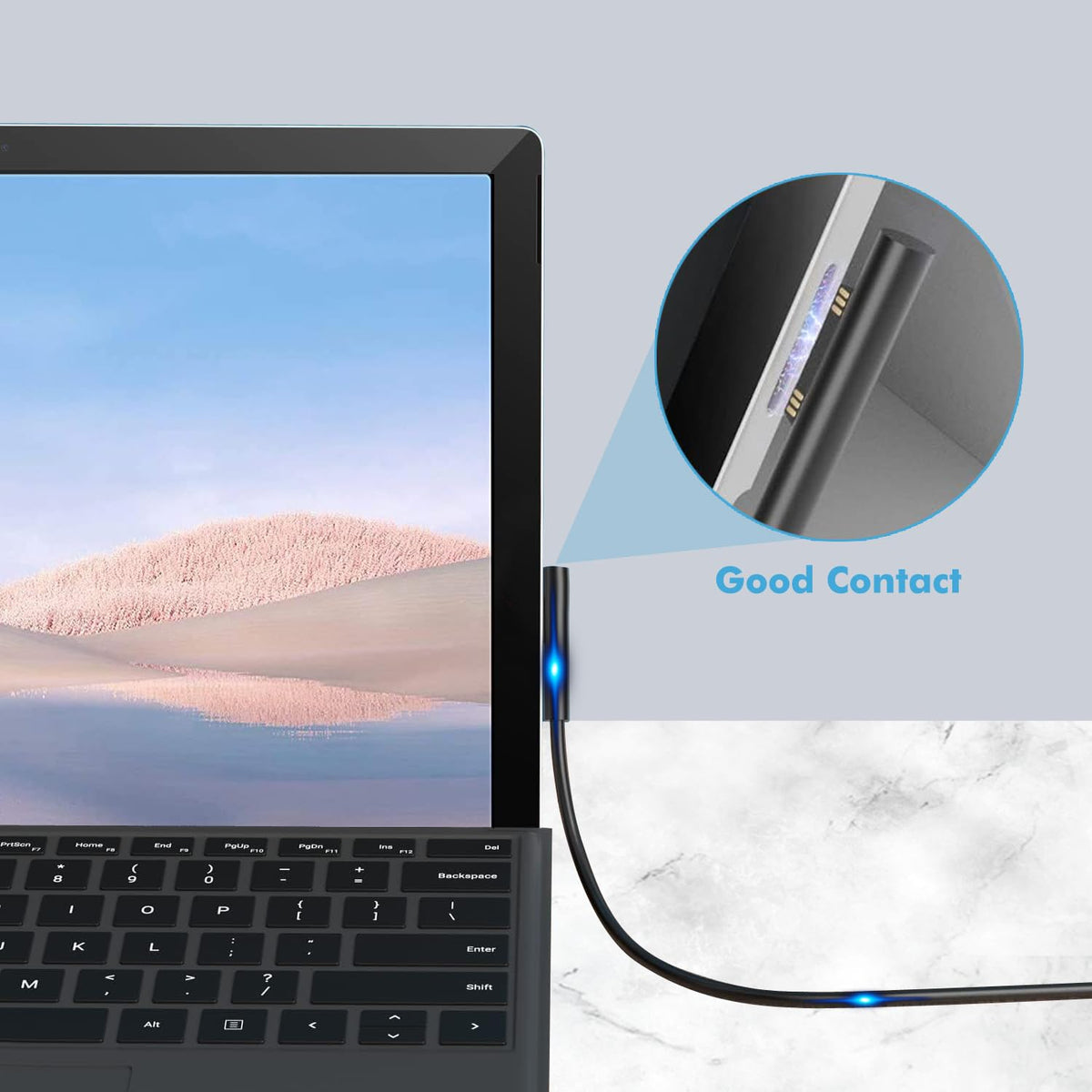 65W Surface Pro Laptop Charger Compatible with Microsoft Surface Pro 11 10 9 8 7 6 5 4 3 X Power Adapter,Surface Laptop 1 2 3,Compatible for Both