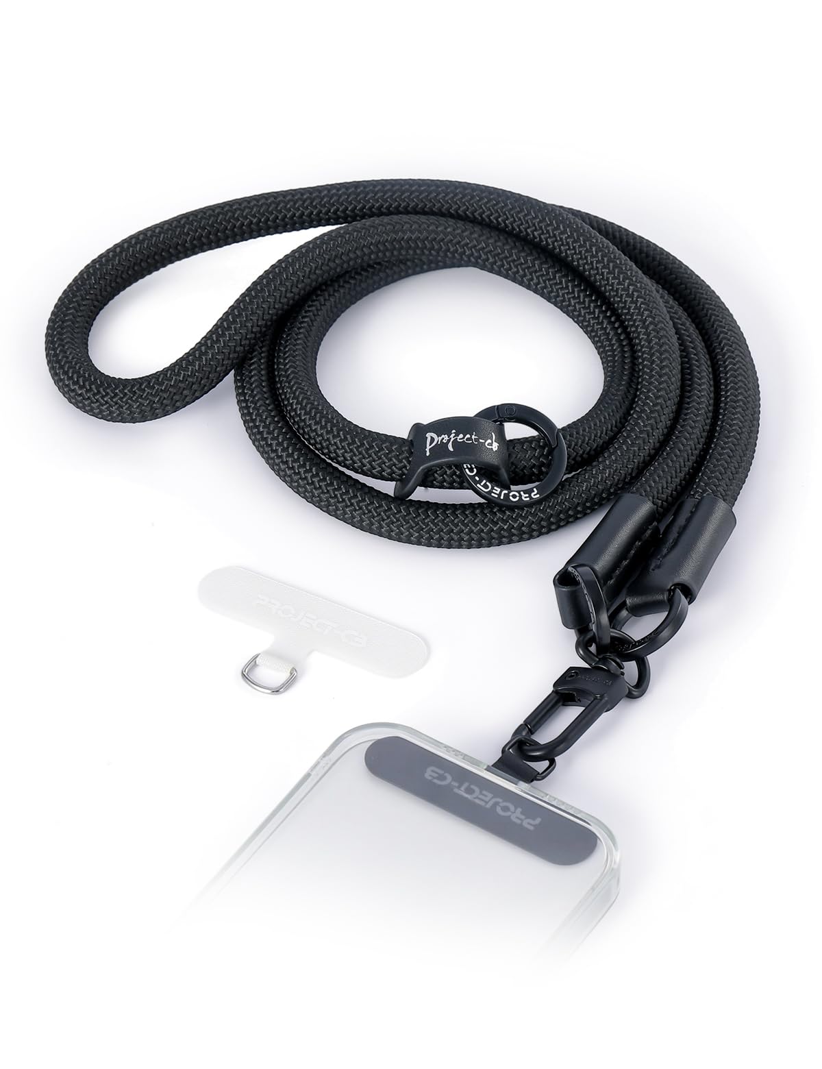 project-cb Phone Lanyard 1, Tether Tab 2, Crossbody Cell Phone Lanyard,Rope Lanyard,Universal Adjustable Phone Strap(Black-B)