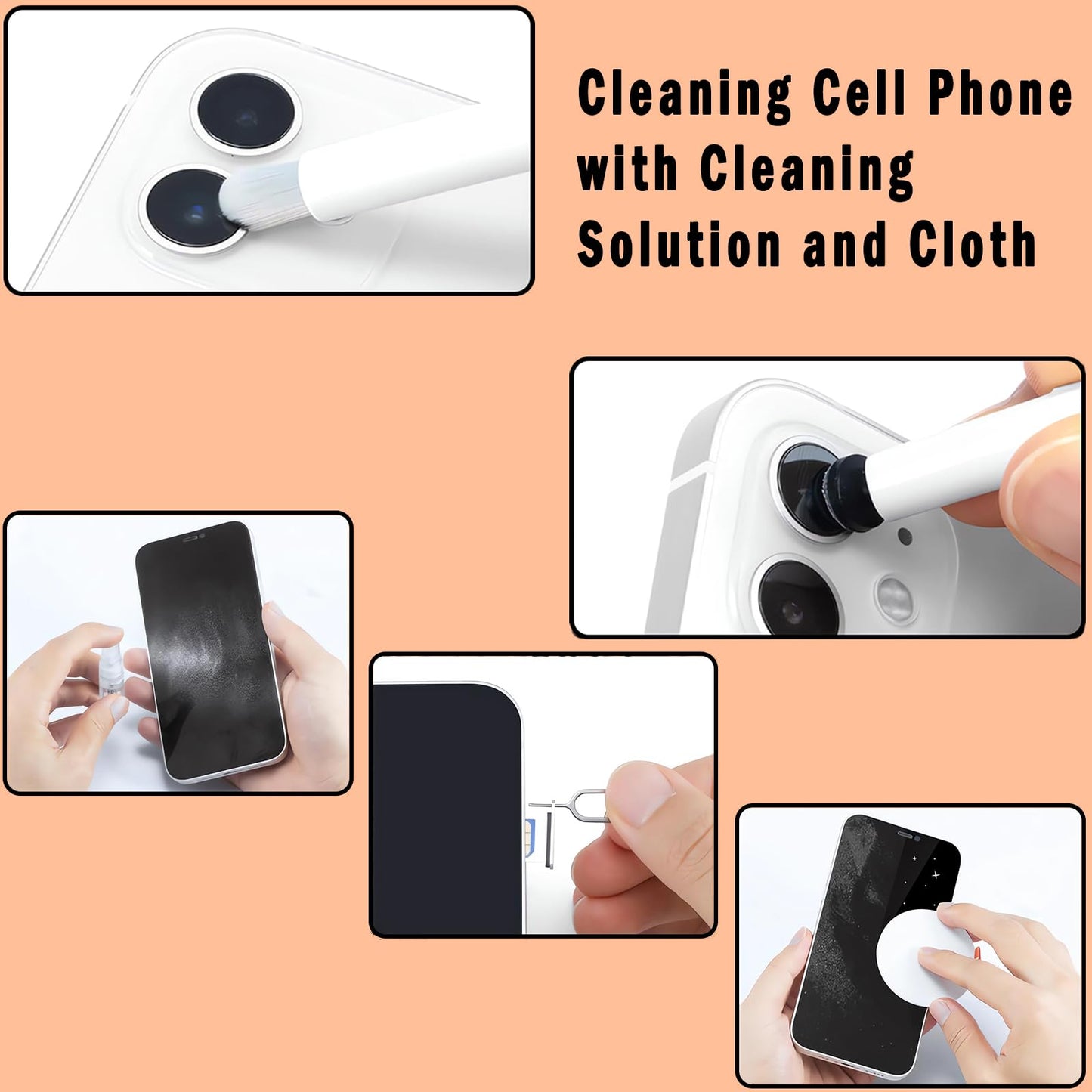 ANTDEG 20In1 Airpod Cleaner Kit, Laptop Phone Screen Cleaner Kit,Keyboard Brush,iphone Cleaning Kit,Cleaning Spray for iPhone AirPods MacBook