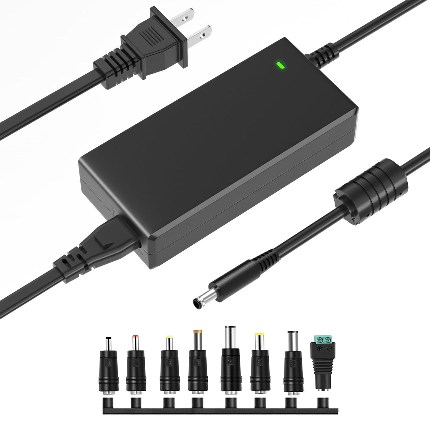 TKDY 12V 5A DC Power Supply 100-240V AC Adapter 60W Transformer for DC 12 Volt 5Amp LCD Monitor, 12Vdc LED Light Strip, Router, CCTV Camera Security…