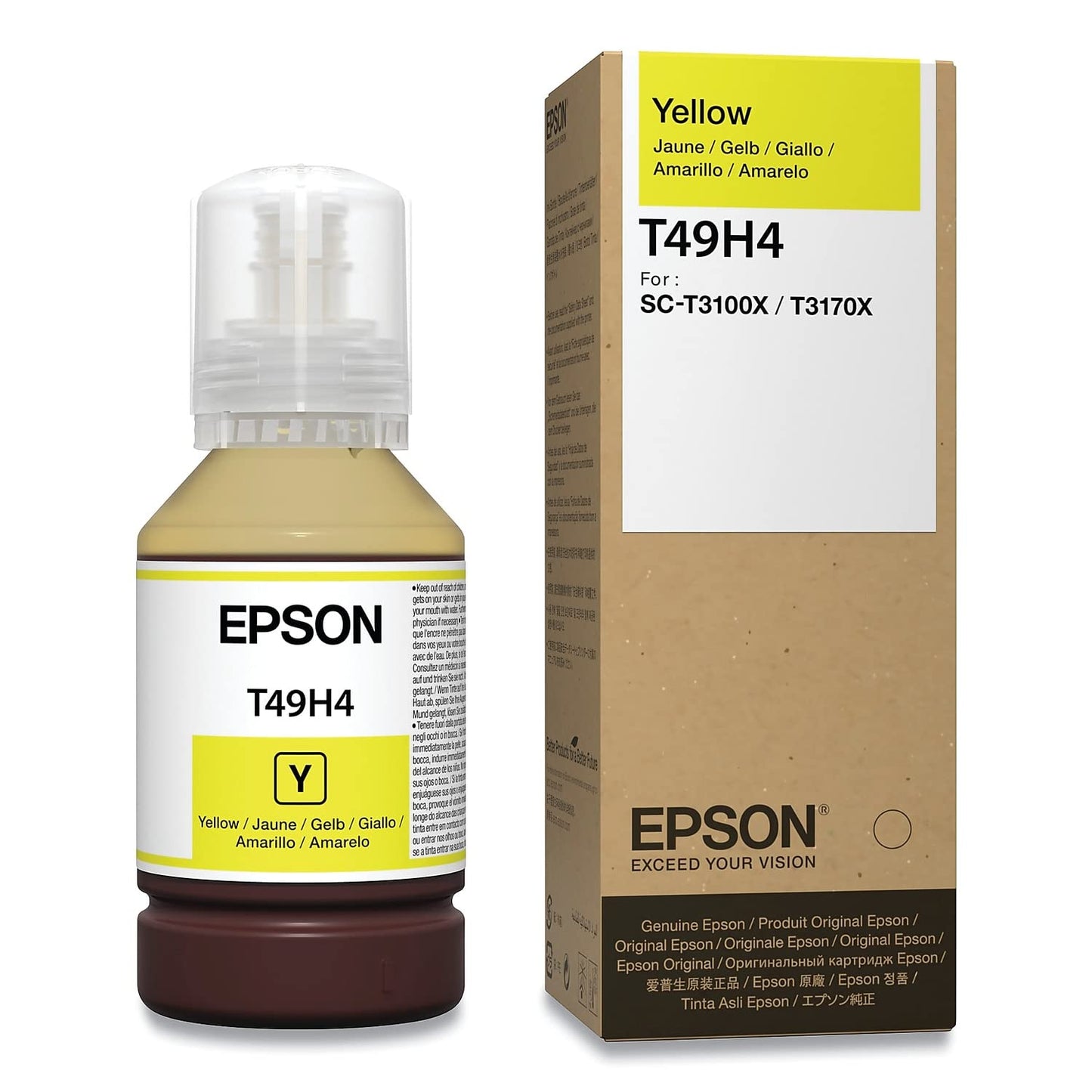 Epson T49H Ink Bottle - Yellow (140ml),Model Number: T49H400
