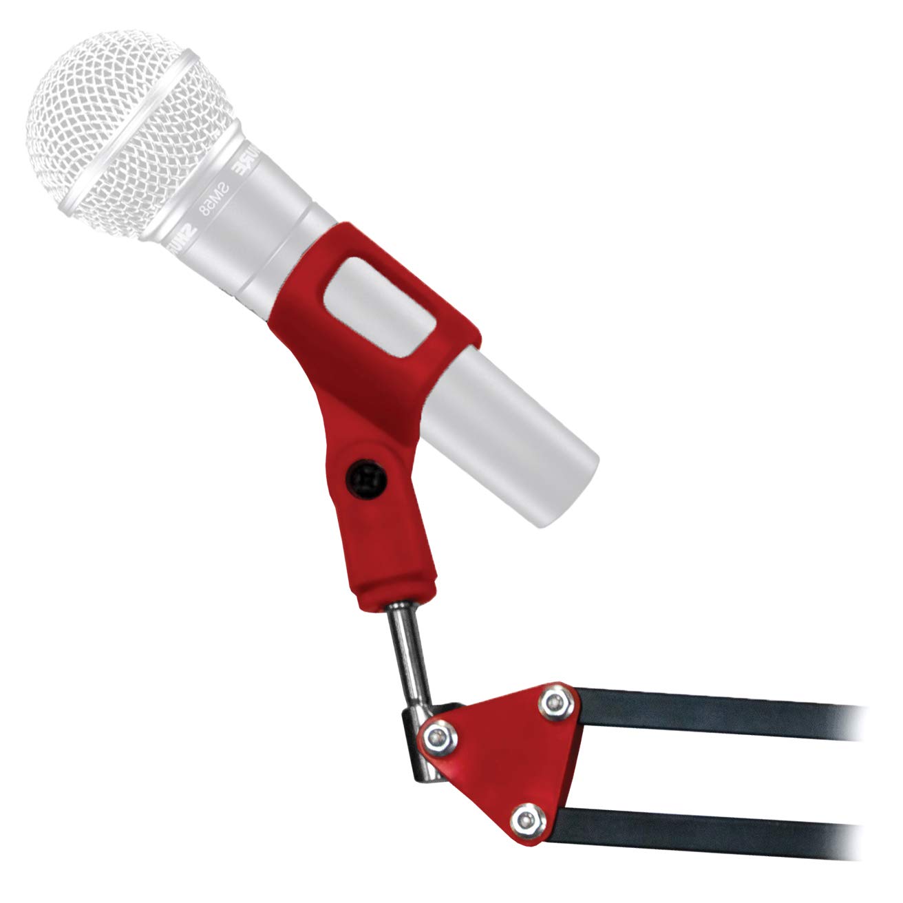 Deco Gear Microphone Suspension with Boom Scissor Arm Stand and Pop Filter Bundle
