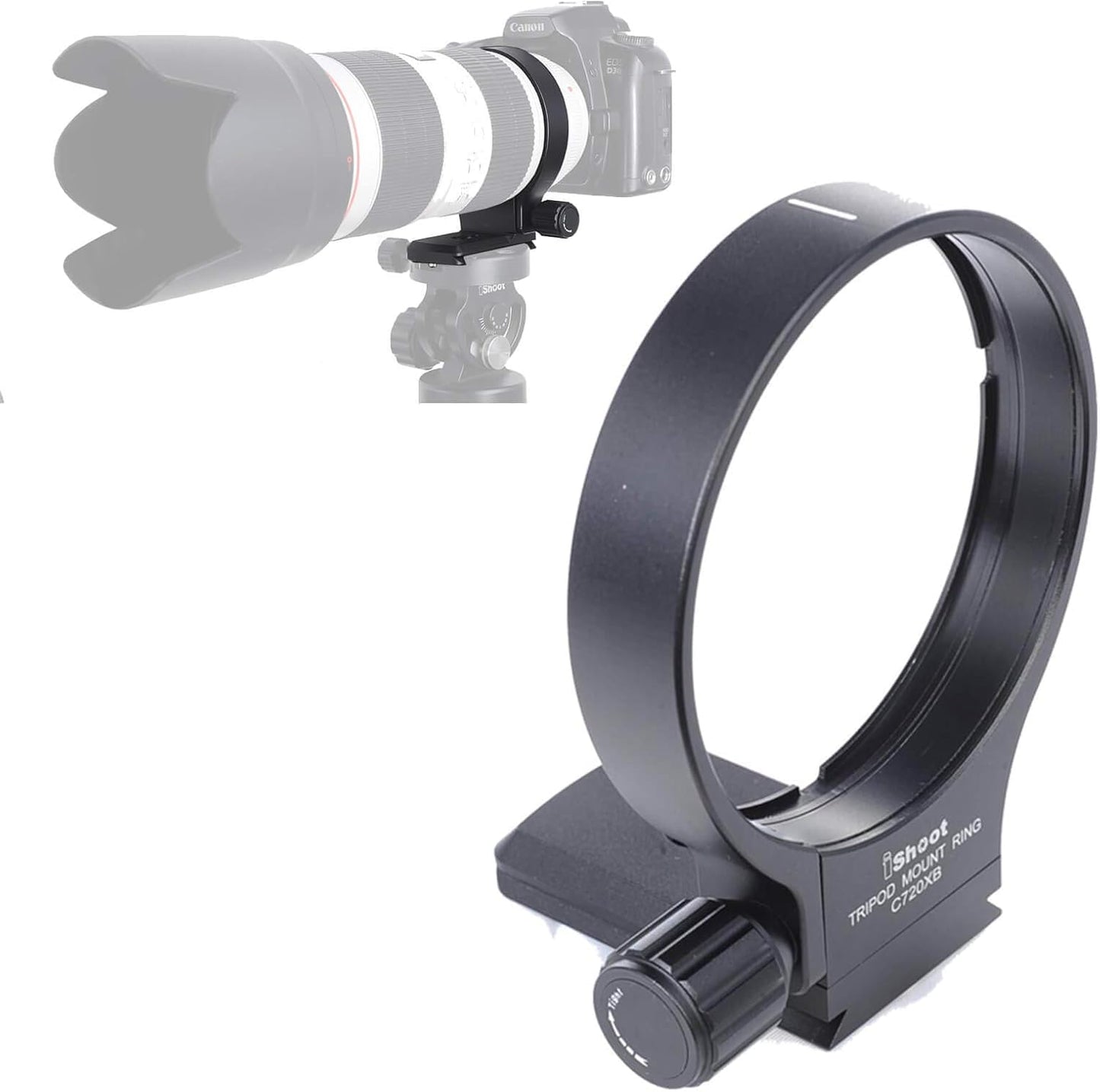 Tripod Mount Ring, iShoot 78mm Lens Collar Support for Canon EF 70-200mm f/2.8L is/II/III USM, 100-400mm f/4.5-5.6L is USM and 300mm f/4L is USM Lens
