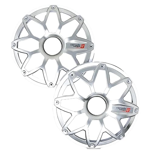 Cerwin Vega RPM Stroker Speaker Grills 6.5 inch Coaxial Car Speakers Grill Set - High Gloss UV Coated, Stainless Steel Mesh, Durable for Marine