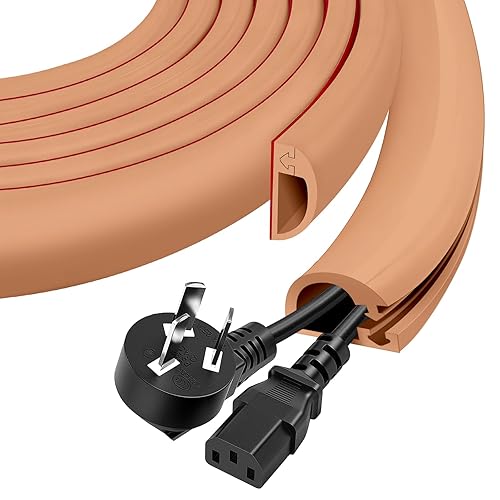 Wall Cord Hider, Flexible Self-Adhesive Wire Cover, Side-Open Cable Raceway for Cords on Wall, Cord Concealer for Mounted TV, Home Theater & Office