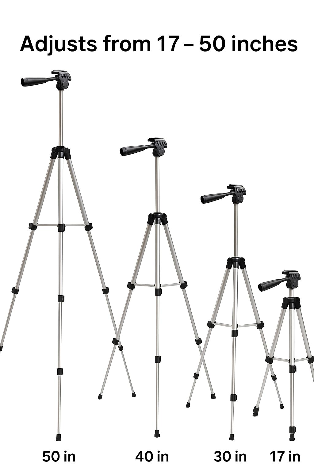 GoPro Tripod 50 Inch Aluminum Action Camera Tripod with Bubble Level - Compatible with GoPro HERO Cameras, Includes Tripod Mount & eCostConnection