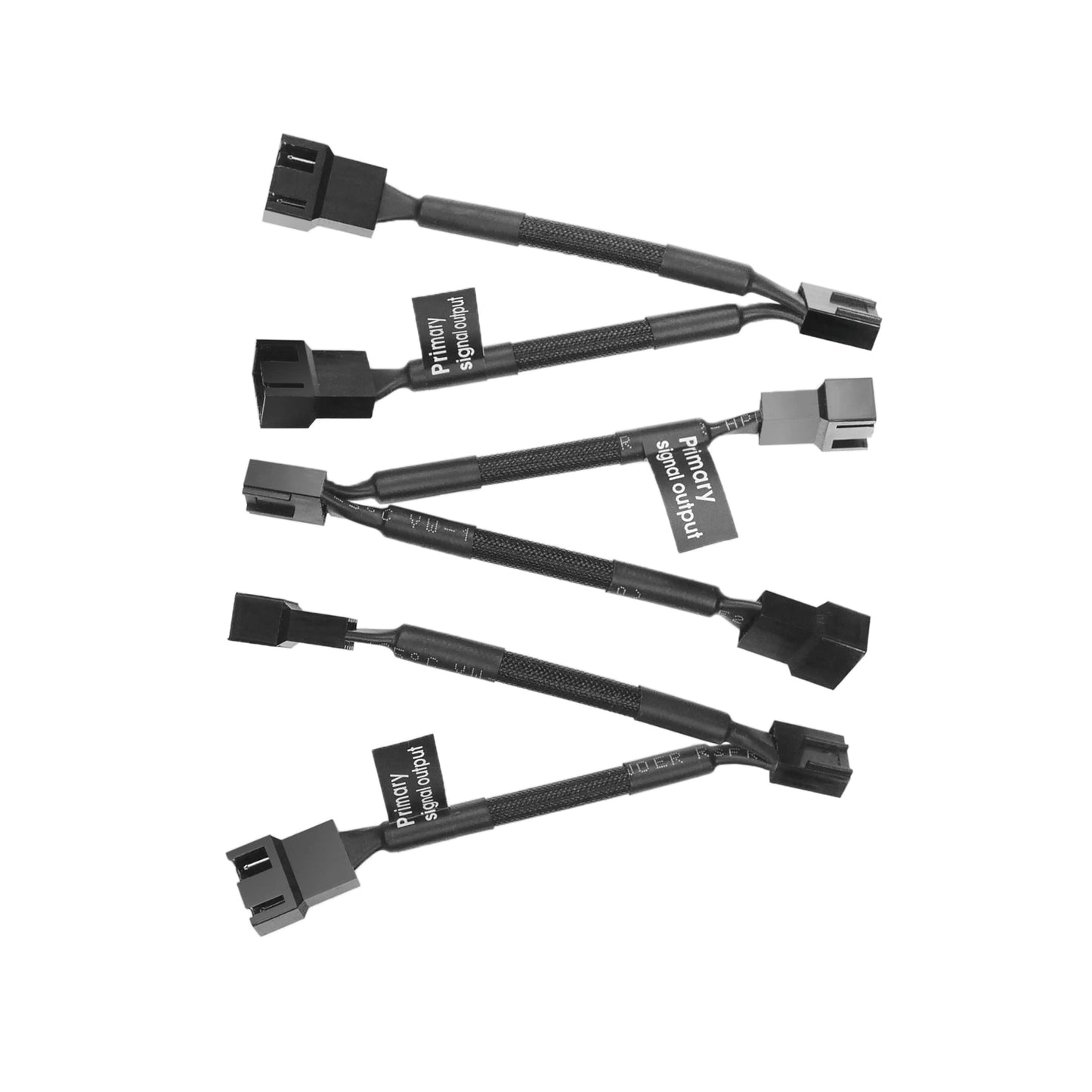 Thermaltake TtMOD 4 Pin Y-Cable for PC PWM Fan- 3 Pack 110mm, AC-060-CO1OTN-F1,Black