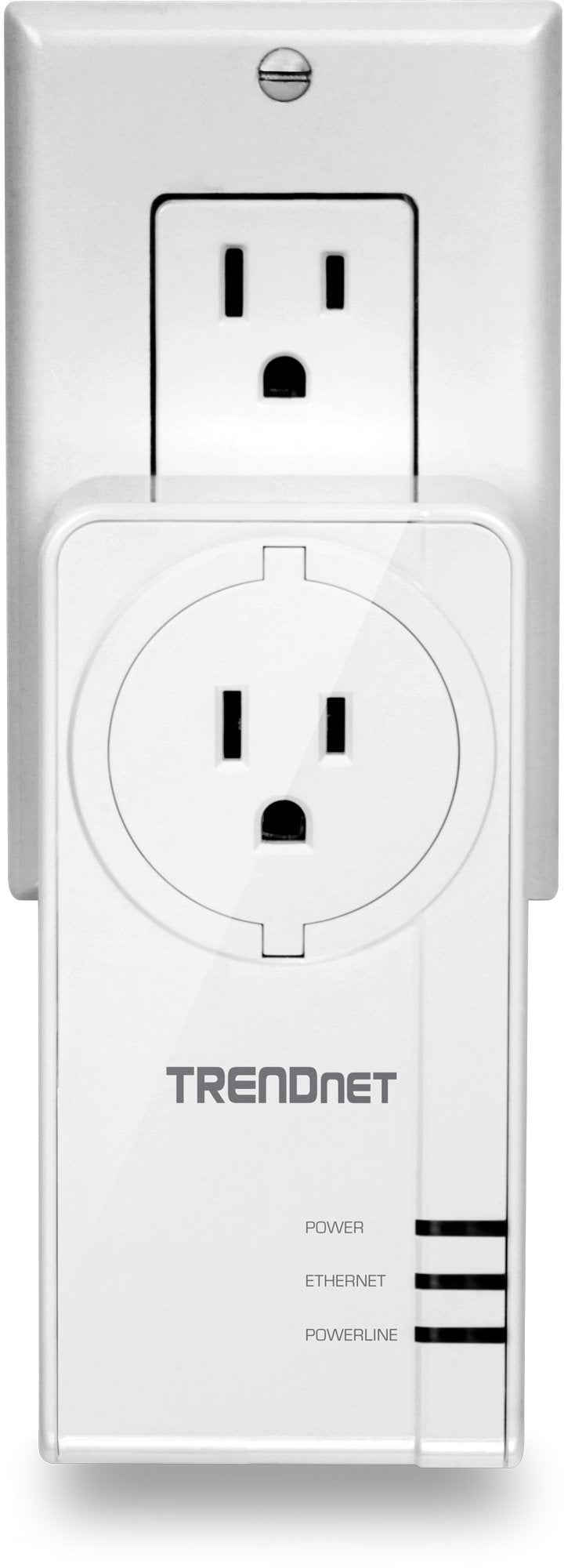 TRENDnet Powerline 1300 AV2 Adapter with Built-in Outlet Adapter Kit, Includes 2 x TPL-423E Adapters, IEEE 1905.1 & IEEE 1901, Gigabit Port, Range Up