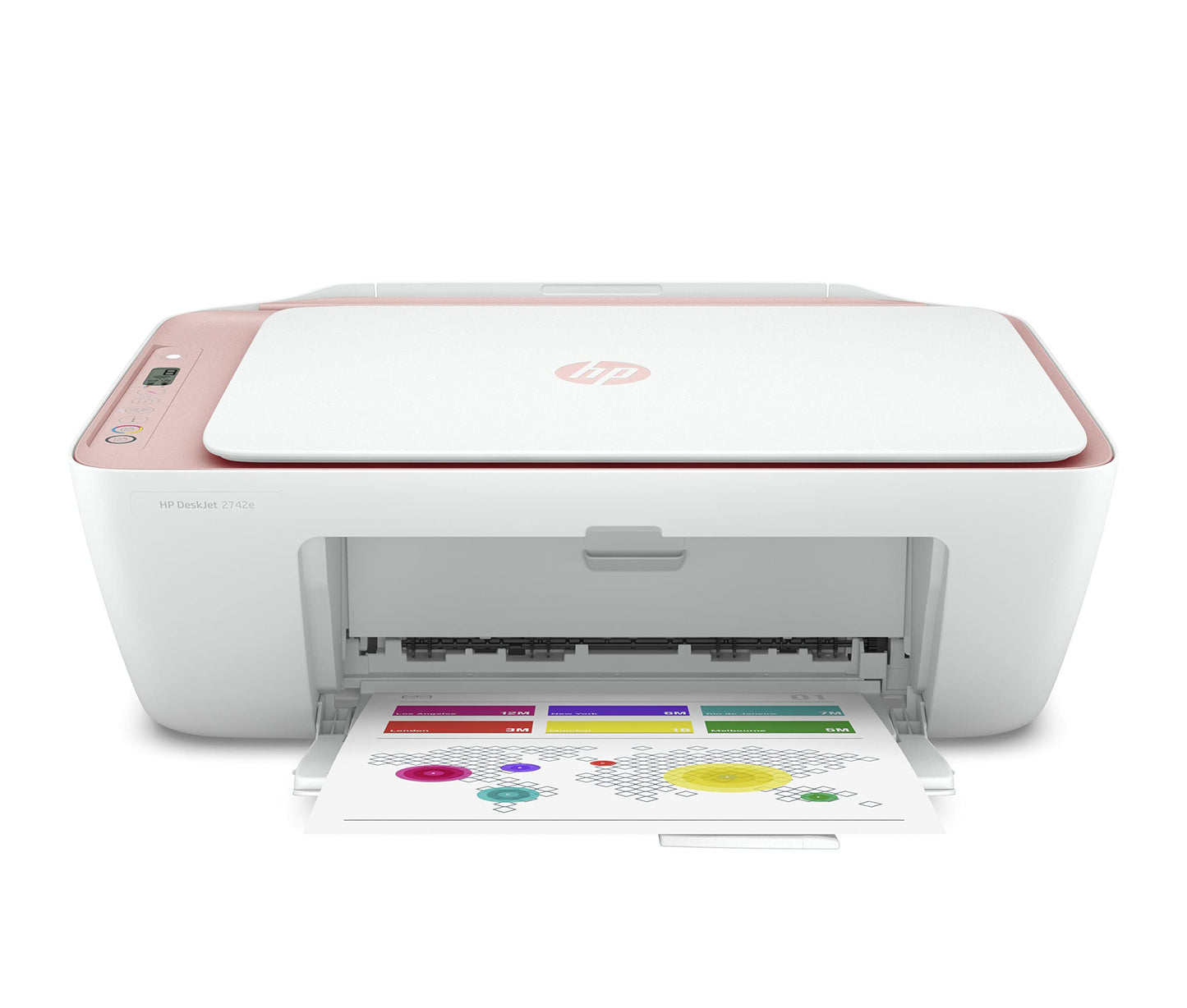HP DeskJet 2742e All-in-One Printer with Bonus 6 Months Instant Ink, Himalayan Pink