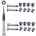 2 Sets Replacement Screws with Screwdriver for MacBook Air 13 inch A1369 A1466 2010 to 2017 MacBook pro Screws, Unibody Bottom Case Cover P5 Pentalobe