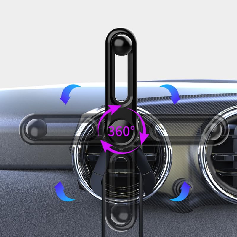 RecDec 2 Pack Car Magnetic Phone Holder Extension Arm Adapter with 17mm Ball Head Joint Socket for MagSafe Car Mount Charger Magnetic Wireless Car