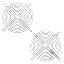 Rannb Fan Grill PC Computer Fan Guard Protection Cover - Pack of 2