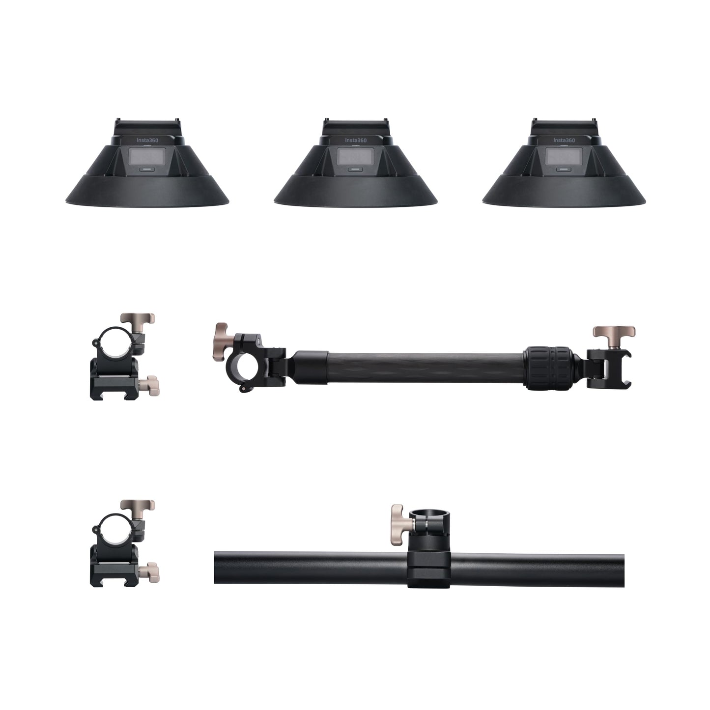 Insta360 Dual Electric Suction Cup Car Mount - Action Camera Car Mount with Adjustable Double Ball Head for Off-Road Drives, Automatic Suction, 50kg