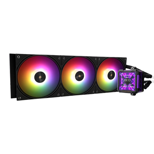 Thermalrlght FW PRO 360 ARGB Black CPU Water Cooler,3 PWM Fans Water Cooling System with 2000PRM,for AM4/AM5&Intel LGA1851/1700, Magnetic Detachable