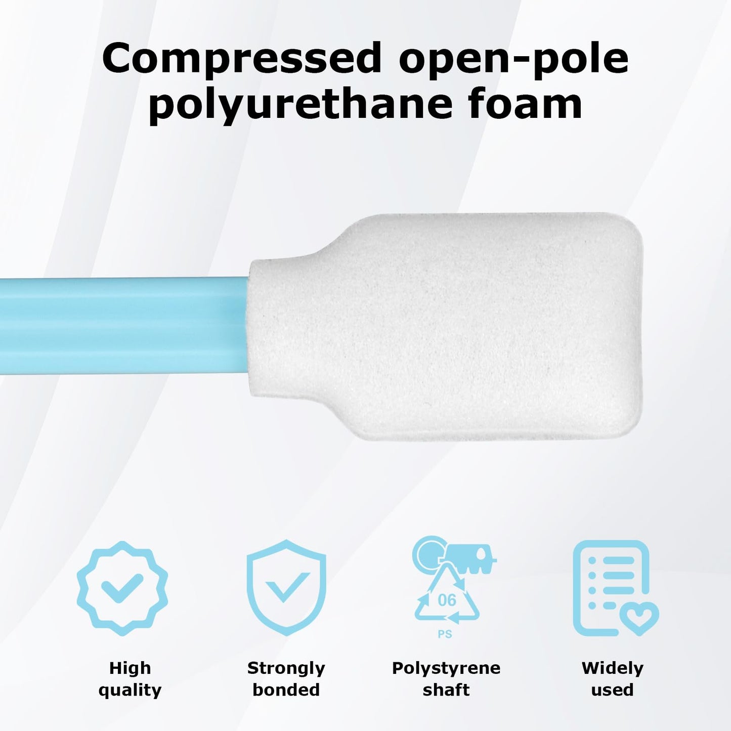 Foam Cleaning Swab Sticks, Dust-Free Cleaning Sponge Tip Swabs Printer Heads, Scanners, Camera Lenses, Chip Hard Disk Industries, Optical Lenses