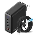TREBLAB 100W Charger - 100W USB C Charger with Dual USB-C PD Ports, USB-A 30W Output, GaN Technology, Fast Charging Adapter with Wide Voltage Input