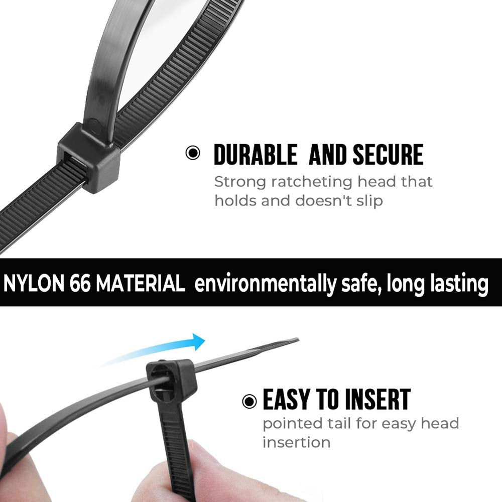 36 Inch Ultra Heavy Duty Zip Ties,50 Piece Multi-Purpose UV Cable Ties with 200 Pounds Tensile Strength