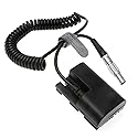 Uonecn LP E6 Dummy Battery to 2 pin Male Spring Power Cable for SmallHD 501 502 702 Monitor and Canon 5D Mark II 7D 60D
