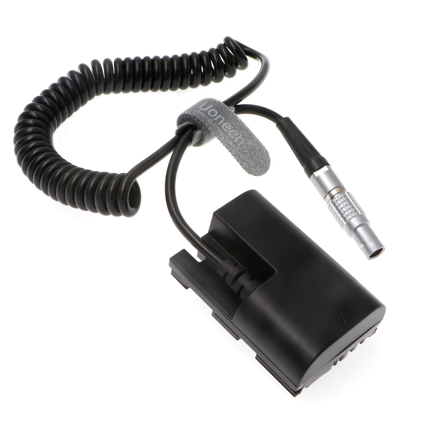 Uonecn LP E6 Dummy Battery to 2 pin Male Spring Power Cable for SmallHD 501 502 702 Monitor and Canon 5D Mark II 7D 60D