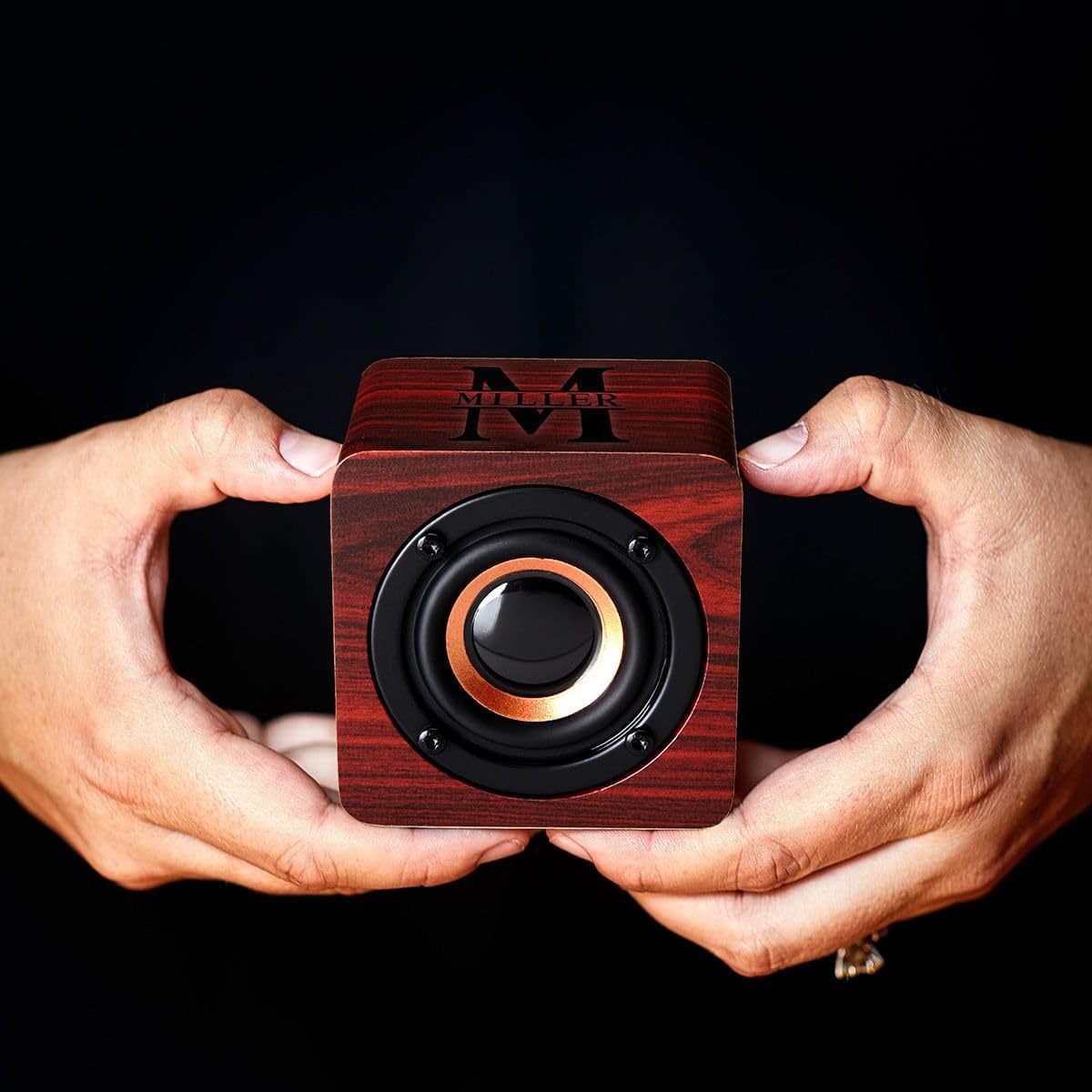 HomeWetBar Custom Bluetooth Speaker - Cherrywood, Perfect for Music Lovers, Wireless and Portable for On-The-Go