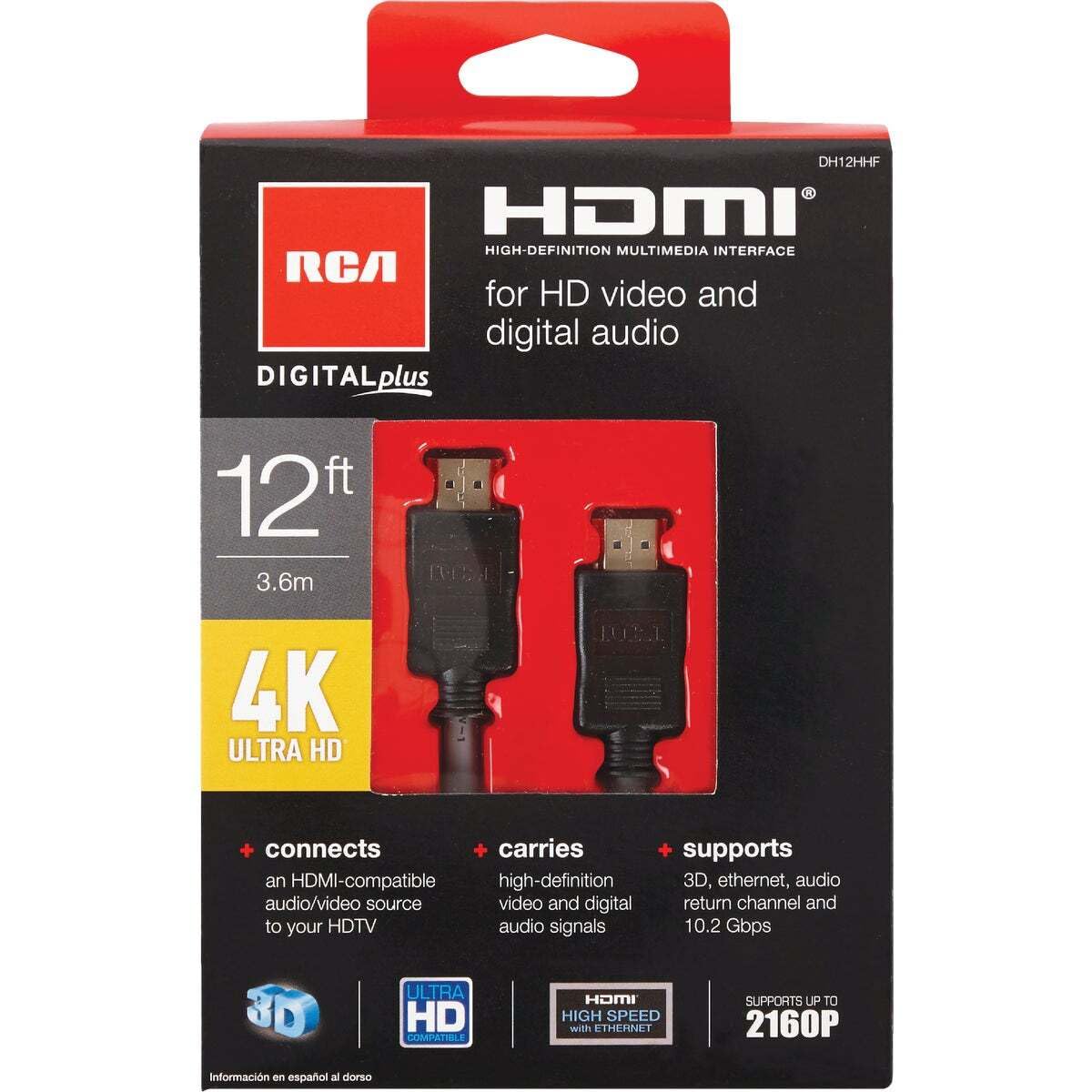 RCA 12 FT HDMI to HDMI Cable DH12HH