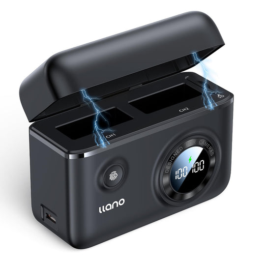 llano LP-E8 18W Fast Dual Battery Charger for Canon EOS Rebel T3i, T2i, T4i, T5i, 550D, 600D, 650D, 700D DSLR Digital Camera