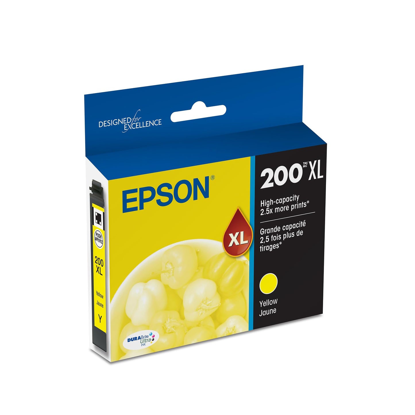 EPSON 200 DURABrite Ultra Ink High Capacity Yellow Cartridge (T200XL420-S) Works with WorkForce WF-2520, 2530, 2540, Expression XP-200, 300, 310, 400