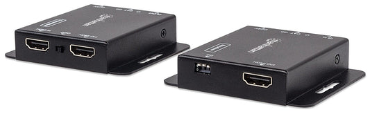 Manhattan 1080p HDMI Over Ethernet Extender Kit, Up to 50 m (164 ft.) with Single Cat6 Cable, Tx & Rx Modules, IR Support