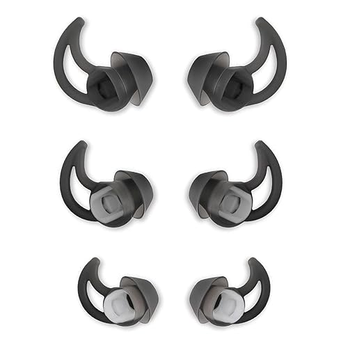 MMYQXI Silicone Replacement Earbud Tips Earbud Covers Compatible with Bose QC20 QC20i SoundSport SIE2i IE2 IE3 Headphone Earbud Rubber Tips Ear Tips…