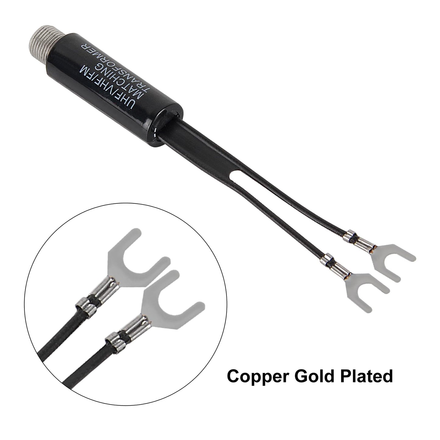 3Pcs 75 Ohm to 300 Ohm Adapter UHF/VHF/FM Balun Transformer Matching Converter Coaxial Adapter Connector for TV Antenna, Radio, Coax Cable with F