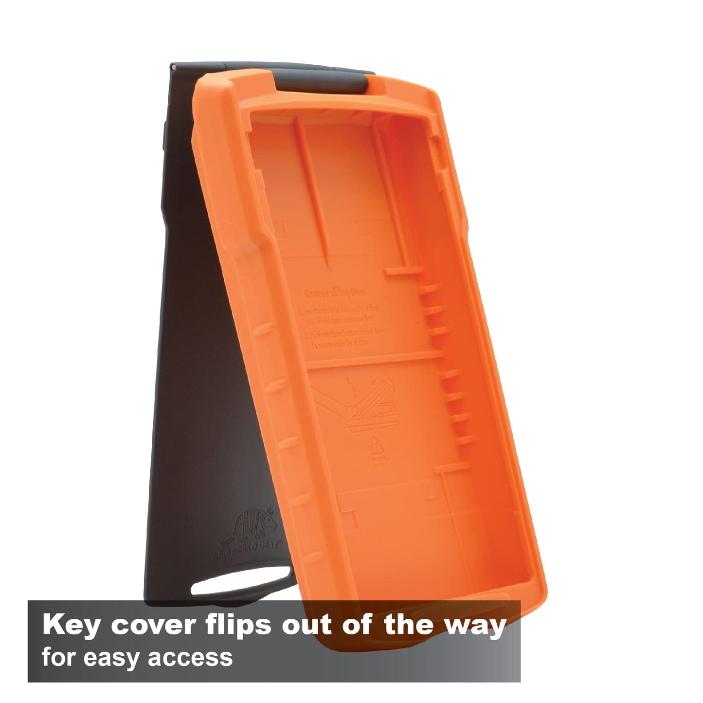 Calculated Industries 5032-4 Armadillo Gear Hard Protective Calculator Case in Orange