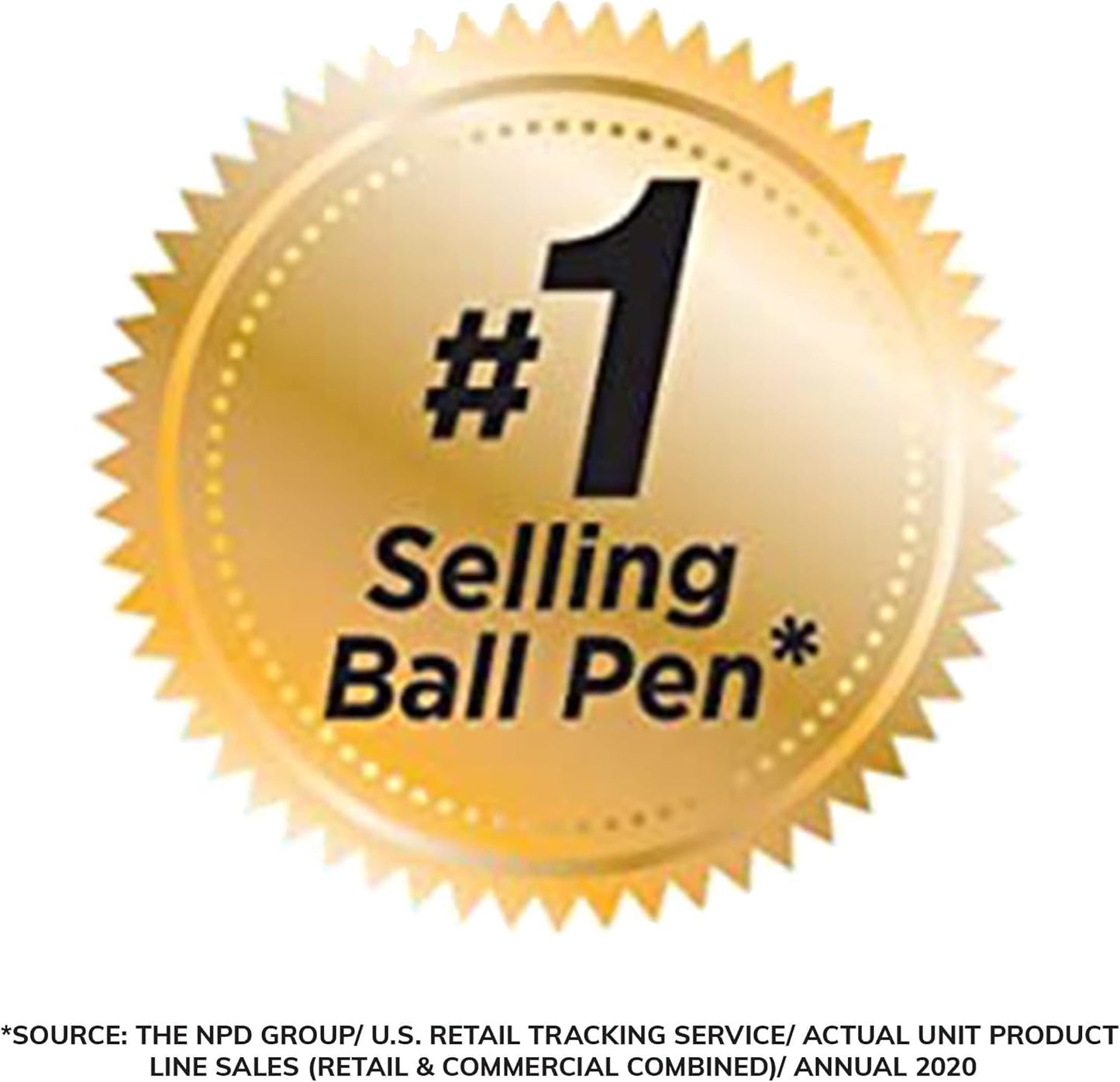 BIC Round Stic Xtra Life Black Ballpoint Pens, Medium Point (1.0mm), 36-Count Pack of Bulk Pens, Flexible Round Barrel for Writing Comfort, No. 1