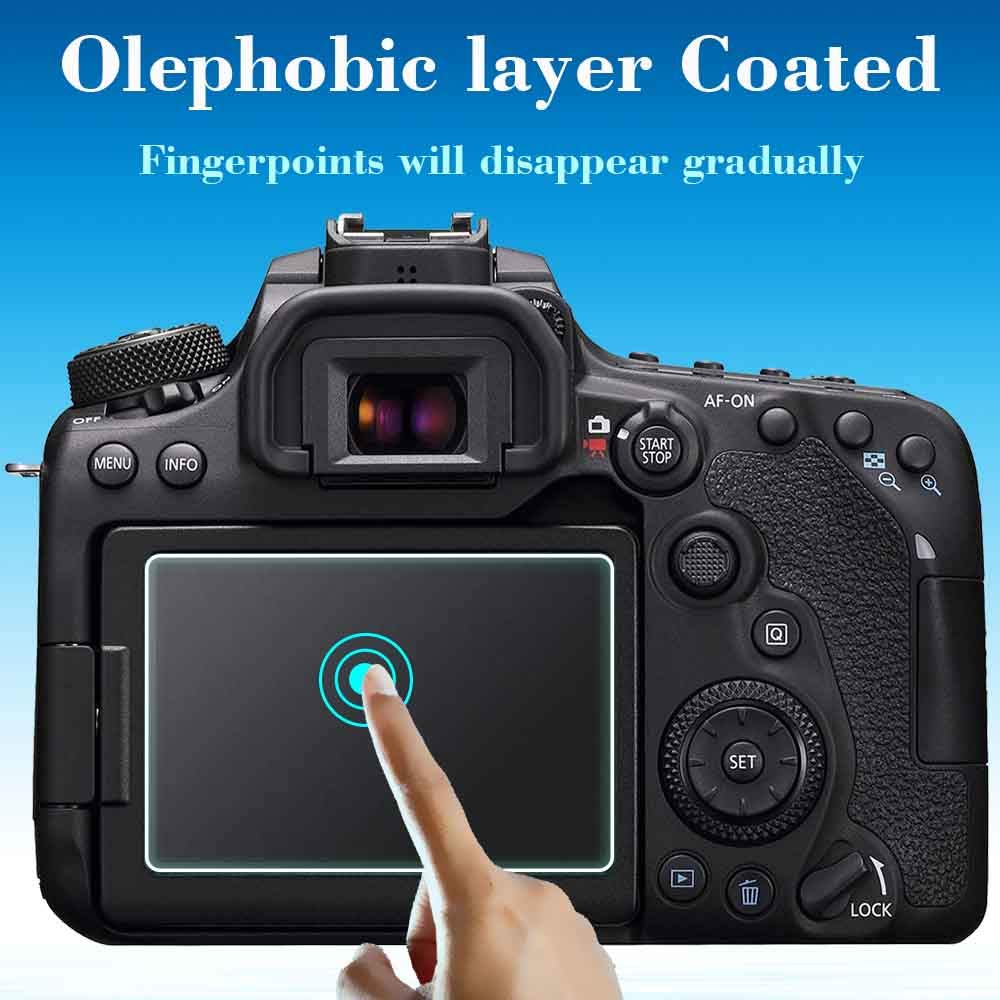 Screen Protector for Canon EOS 90D 80D 70D 77D Camera & Hot Shoe Cover [3+2 Pack], ULBTER Tempered Glass 0.3mm 9H Hardness Ultra-clear Anti-Scrach