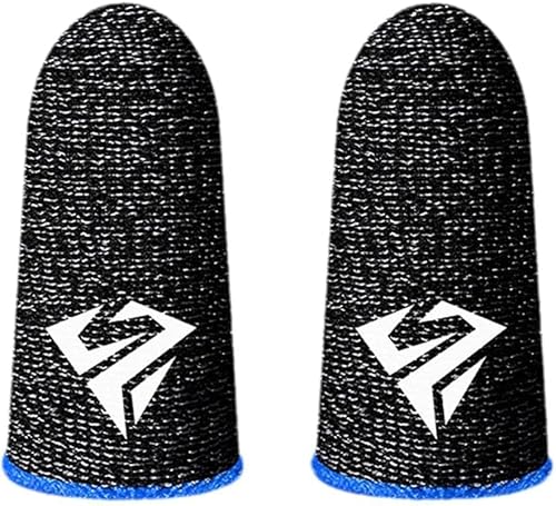 1 Pair for Pubg Mobile Games Gaming Finger Sleeve Breathable Fingertips Sweatproof Fingertip for Mobile Cove Slip Finger Gloves, Cell Phone Gaming