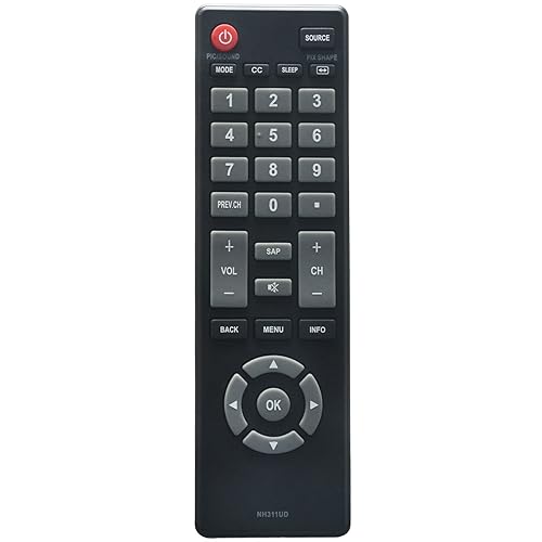 New Remote Control NH311UD Compatible with Sanyo TV FW32D06F FW40D06F FW40D36F FW50D36F FW43D25F