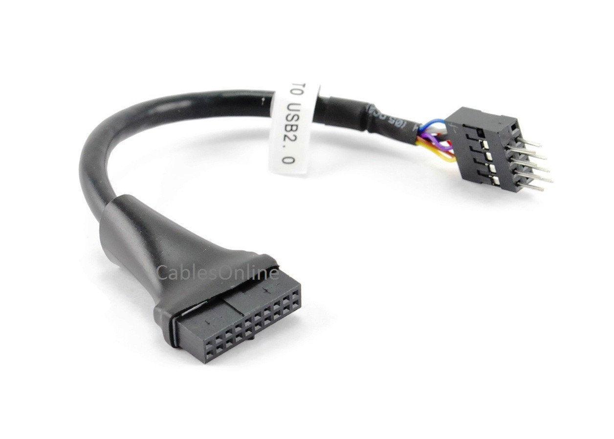 CablesOnline 4" USB 3.0 20-Pin Motherboard Header Female to USB 2.0 8-Pin Male Adapter (USB3-AD24)