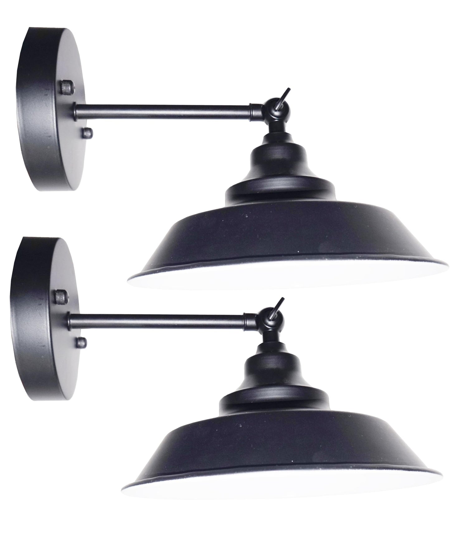 BRIGTTESS #75Wall Sconce Retro Black Barn Lights Modern Mid Century Industrial Wall Light Decor (2PACKS)