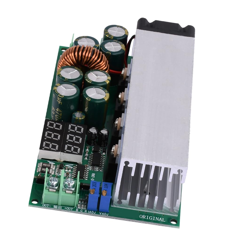 DONGKER Buck Converter,20A 600W Adjustable CVCC Buck Power Supply Module DC 12V-80V to DC 2.5V-50V with Voltage & Current Dual Display Screen