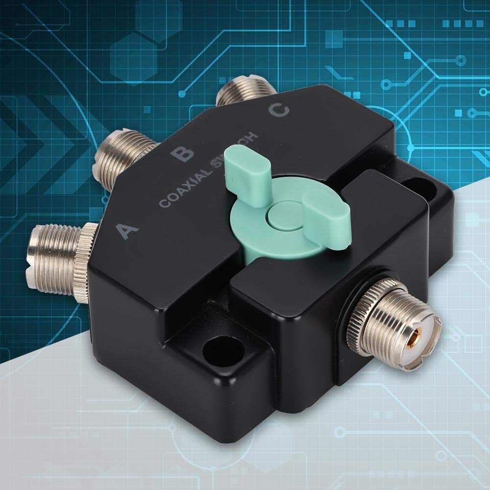 Antenna Switcher, 1-Input -3-Outputs Multi-Functional Antenna Switcher Adapter Converter CB Radio Antenna Coax Switch.