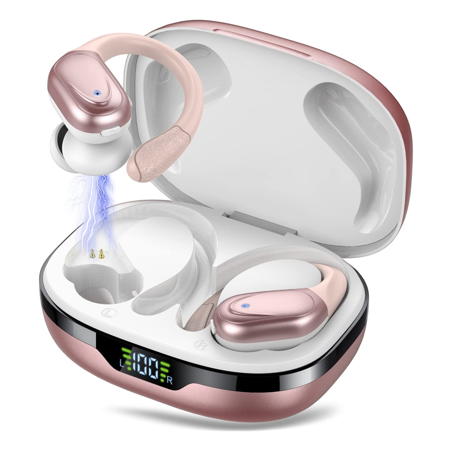 Ear buds Wireless Earbuds Bluetooth 5.3 Headphones 60hrs Playtime with Digital Display Sports Wireless Headphones with Earhook Deep Bass IPX7