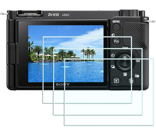 Alpha ZV-E10 Screen Protector for Sony ZVE10 (Not Fit ZVE10 II )Camera(for Accessories) with Hot Shoe Cover,HUIPUXIANG 0.3mm High Definition 9H