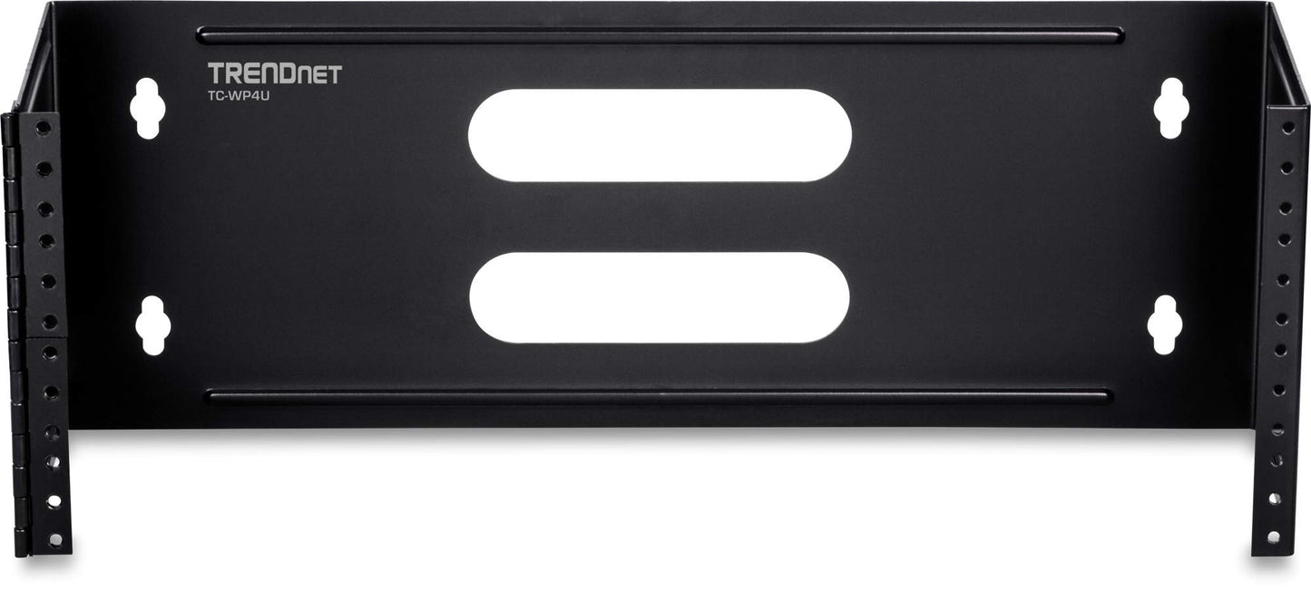 TRENDnet 4U 19-inch Hinged Wall Mount Bracket for Patch Panels and PDU Power Strips, TC-WP4U, Supports EIA-310, Steel Construction,Use with TRENDnet