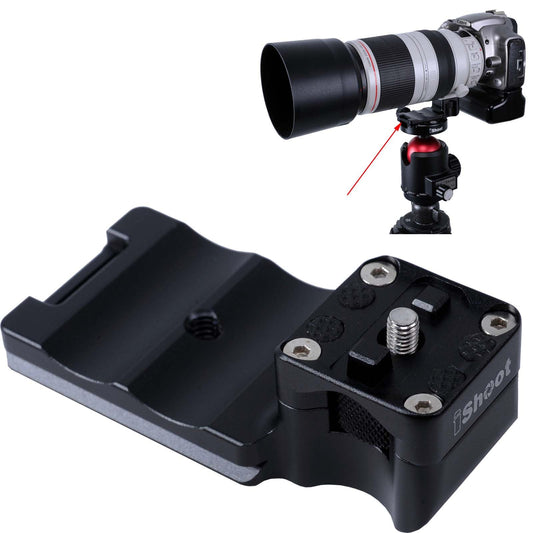 iShoot Lens Collar Foot Tripod Mount Ring Base Replacement Stand Tripod Socket Compatible with Canon EF 100-400mm f/4.5-5.6L is II USM, Bottom Quick