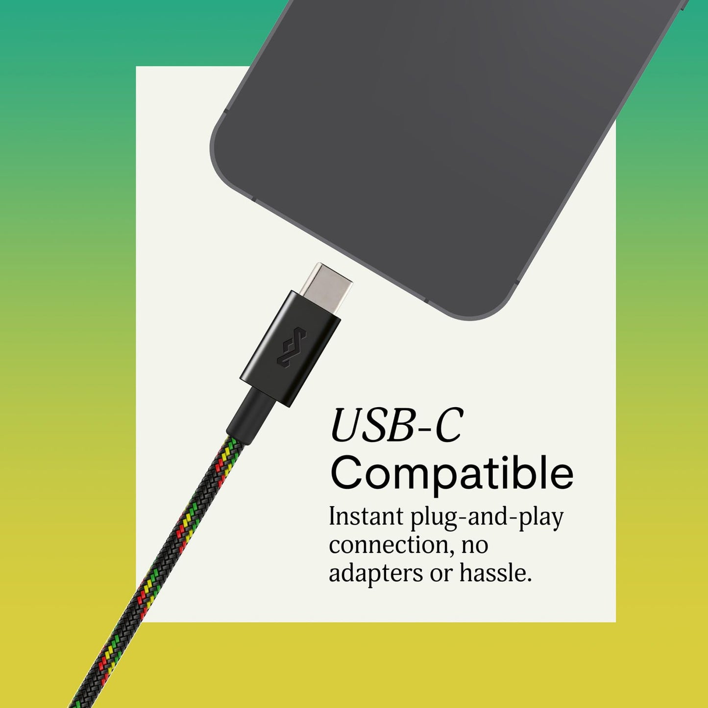 House of Marley Smile Jamaica USB-C Wired Earbuds with Microphone, in-Ear Headphones, 9.2mm Driver, Tangle-Resistant Cable, Plug-and-Play Earphones