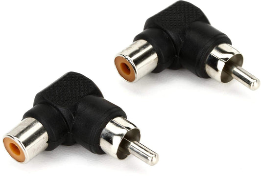 Hosa GRA-259 Right-angle Adaptors, RCA to RCA, 2 pieces