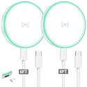 Magnetic Charger 2Pack 15W Magnetic Wireless Charger Fast Charging Pad with 6FT USB C to USB C Cable Compatible with iPhone 16/15/14/13/12 Series
