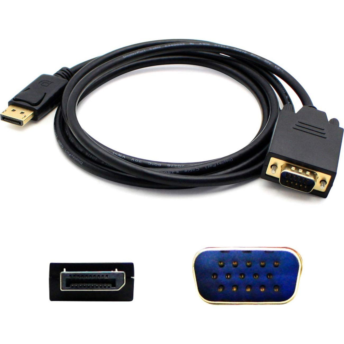 AddOn 91.00Cm (3.00Ft) Displayport Male to Vga Male Black Adapter Cable