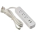 GLOBE ELECTRIC 78297 6' White Extension Cord/Strip