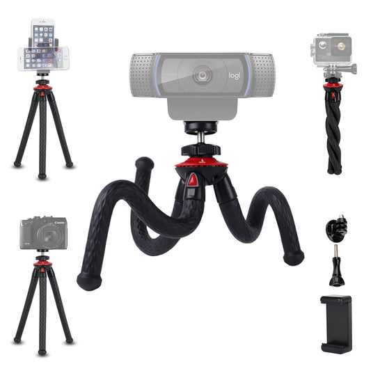 Mini Tripod for Camera/Phone/Webcam, NexiGo Flexible Camera Tripod Stand, Compatible with NexiGo Logitech Webcam C920 C922 Brio iPhone/Android/Camera